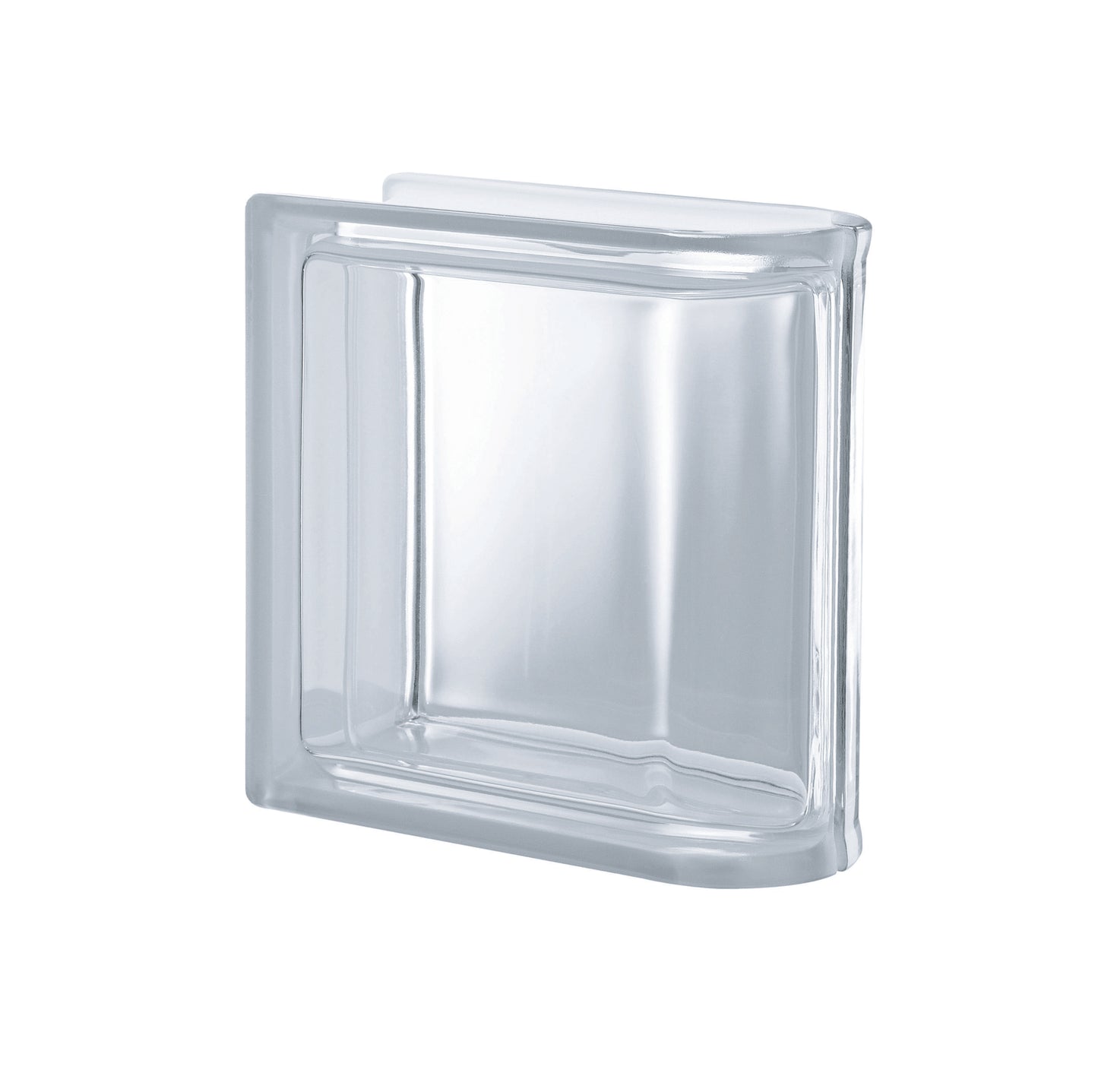 1919/8 klar slett 1 side buet glassbyggerstein